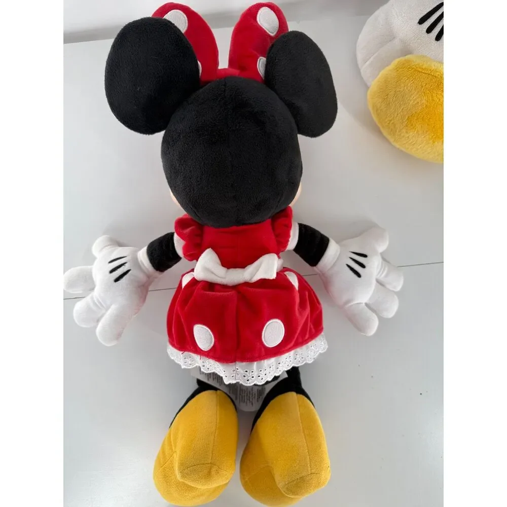 Disney Mickey Minnie Mouse Plush Set 2 Stuffed Toys Disney Store - Picture 5 of 11